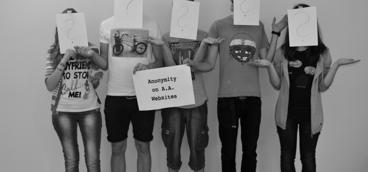 Anonymity on A.A. Websites